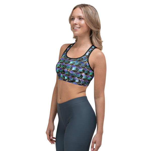 IsoGeoCube - Blues - Sports Bra