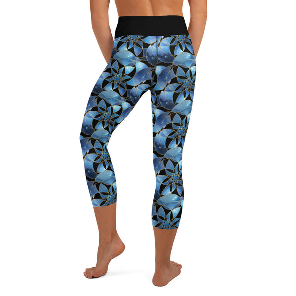 SPGeo - Blues - Yoga Capri Leggings