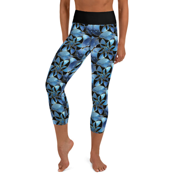 SPGeo - Blues - Yoga Capri Leggings