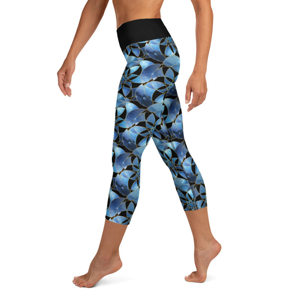 SPGeo - Blues - Yoga Capri Leggings