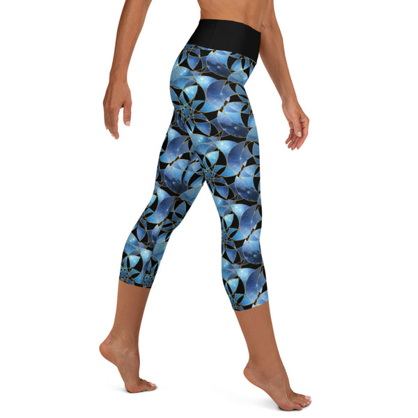 SPGeo - Blues - Yoga Capri Leggings