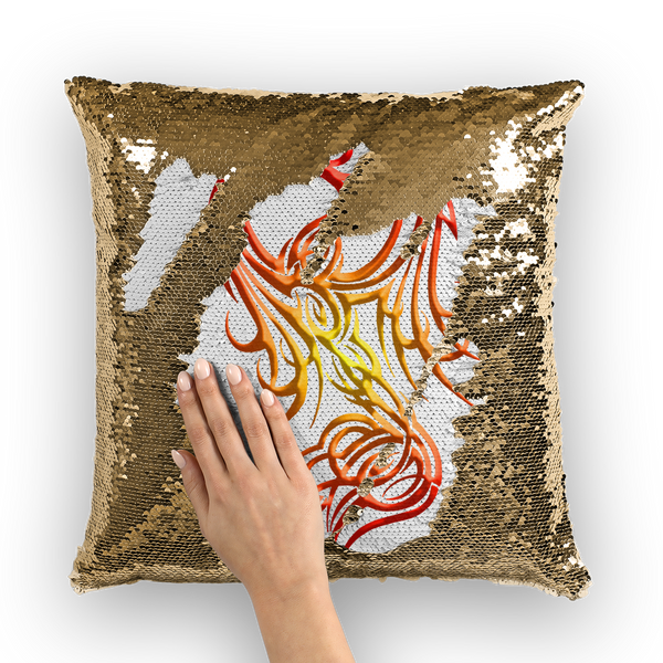 Celtic Phoenix Sequin Cushion Cover