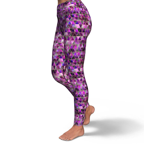 IsoGeoTri - Pinks - Yoga Leggings