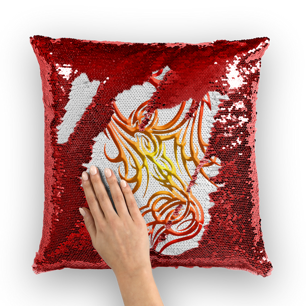 Celtic Phoenix Sequin Cushion Cover