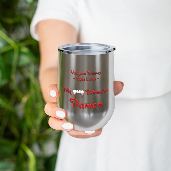 Vampire Diaries - Epic Love Damon - 12oz Insulated Wine Tumbler